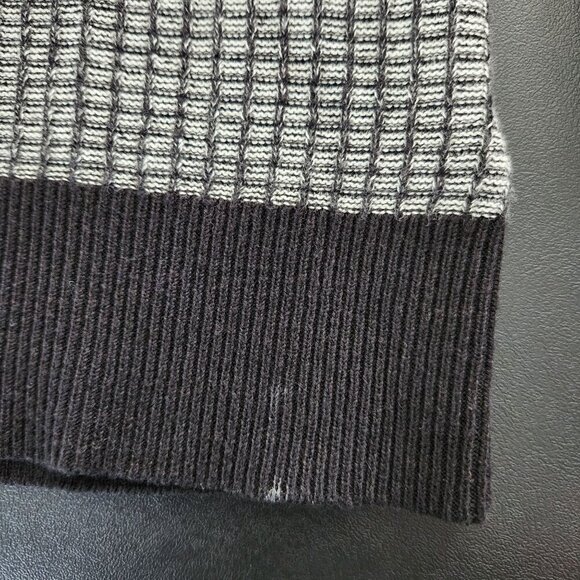 Daisy Fuentes Black/White Knit Button Up Long Sleeve Sweater - Picture 9 of 9